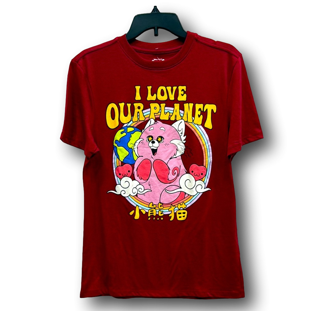 Disney Pixar Turning Red "I Love Our Planet" Graphic T-Shirt - Size Medium - NWT